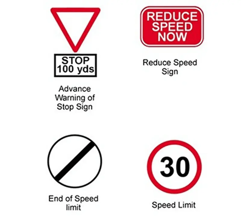 Speed limit signs of Barbados